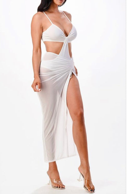 Tankini Skirt Set: You Sexy Thang Two Piece in White