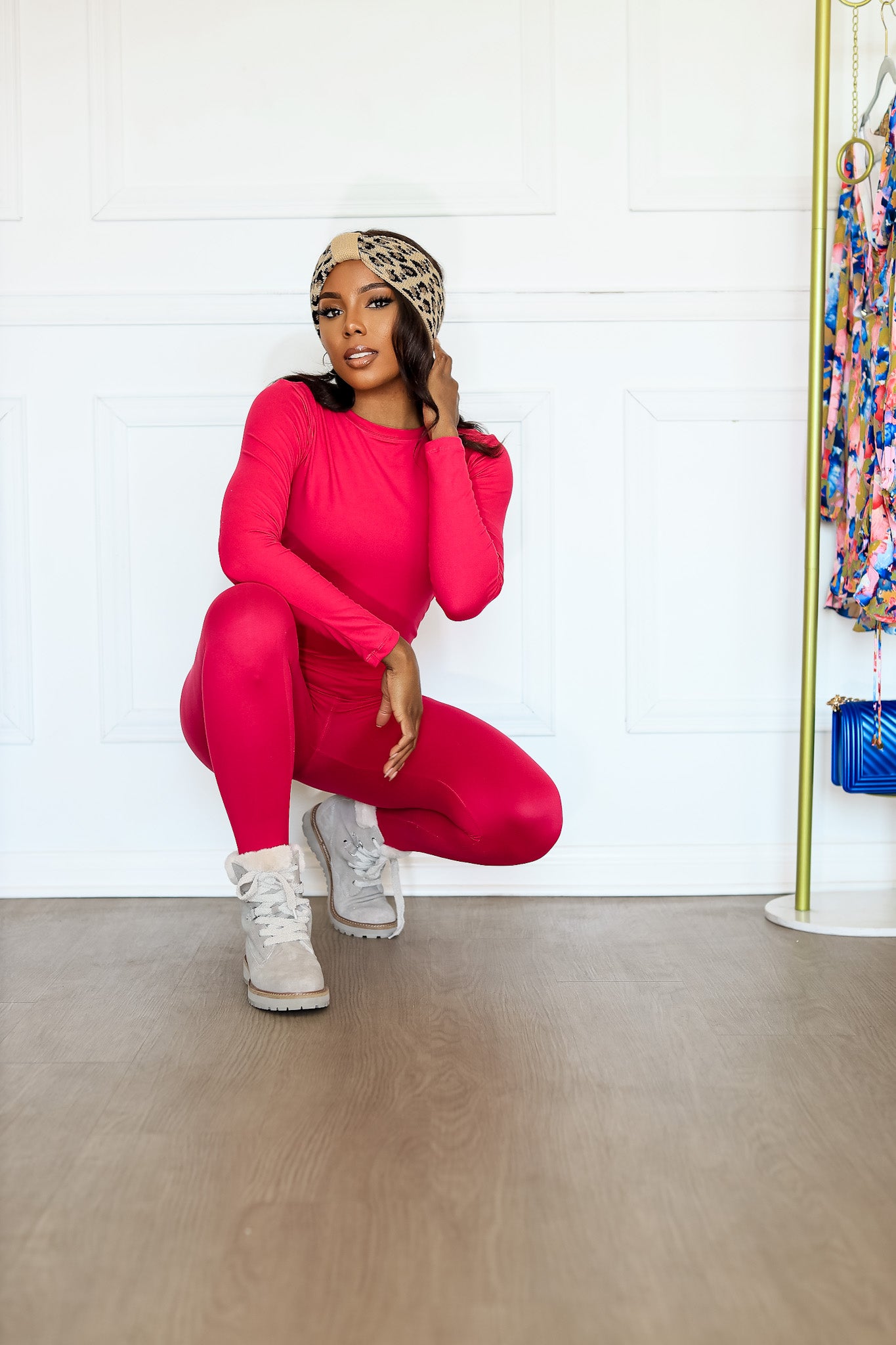 Long Sleeve Crew Neck Top & Leggings: Chilling in Style Microfiber