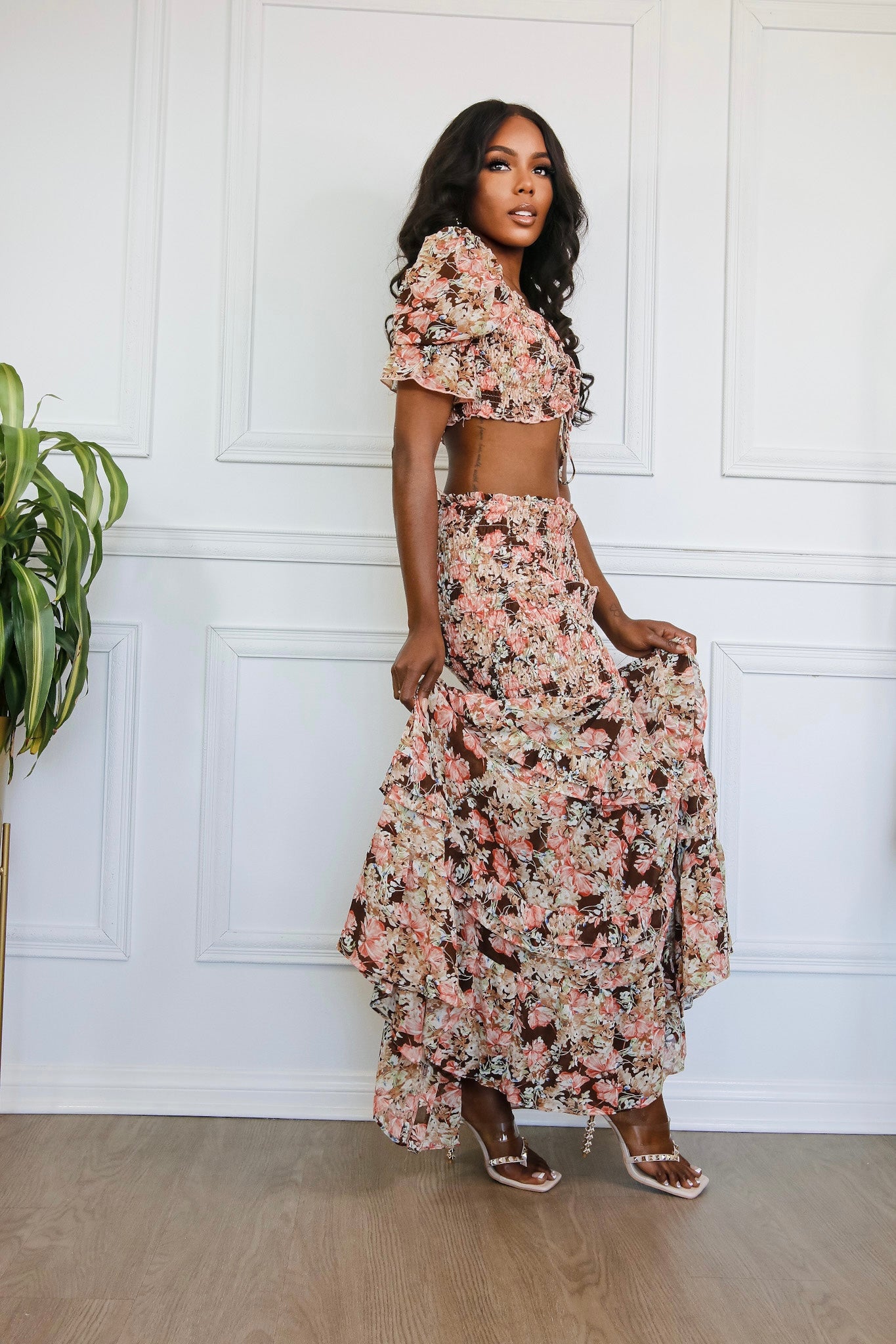 Ruffle Maxi Skirt Set: La Isla Bonita with Layers