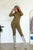 Chilling in Style Microfiber Round Neck Top & Legging Set in Dusty Olive