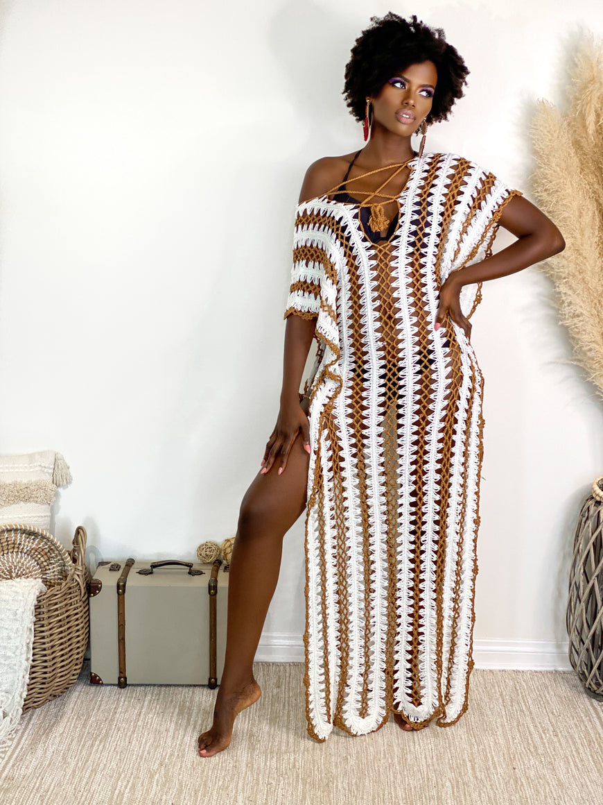 Caribbean Escape Crochet Cover Up in White