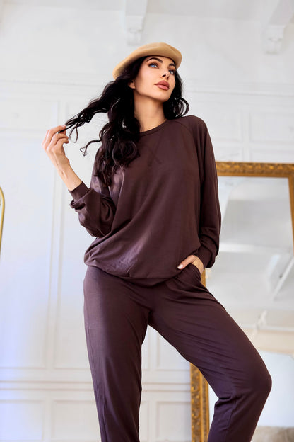Women’s Lounge Sets: The ALL Day “Me Time” Cozy 2 Piece in Cacao