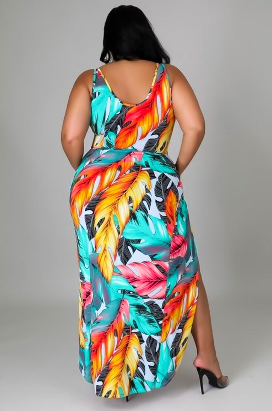 Endless Summer Plus Size Tankini Wrap Midi Skirt Set