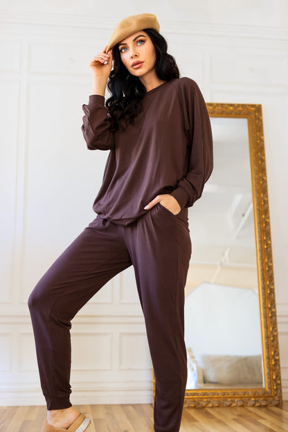 Women’s Lounge Sets: The ALL Day “Me Time” Cozy 2 Piece in Cacao