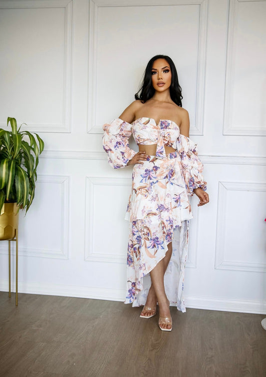 Maxi Skirt Set with Ruffles: Me Amor