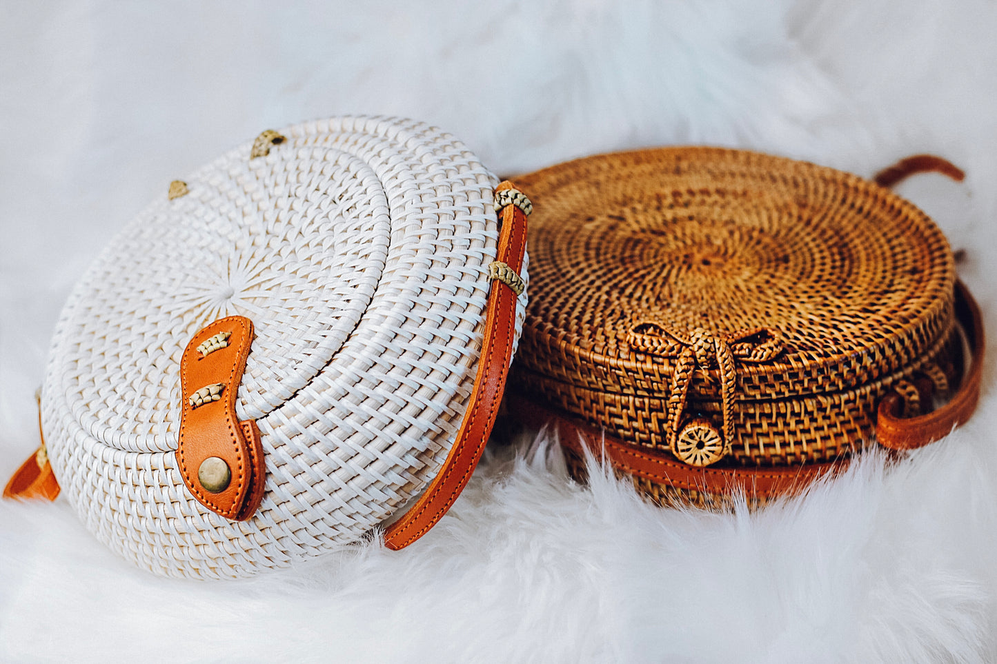 Leather Round Handcrafted BOHO Bag