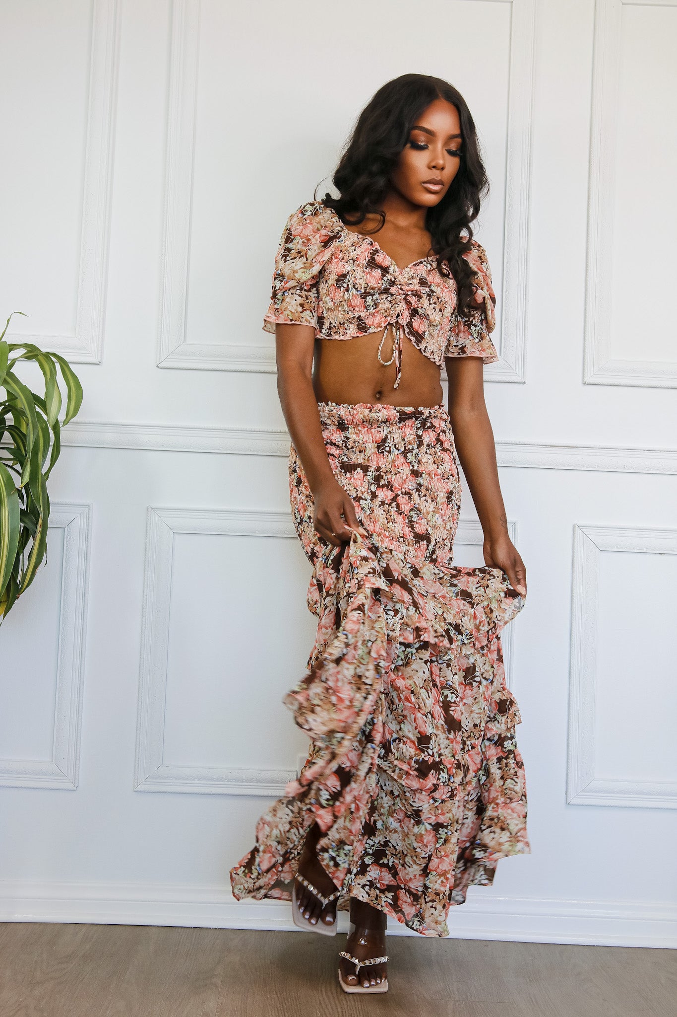 Ruffle Maxi Skirt Set: La Isla Bonita with Layers