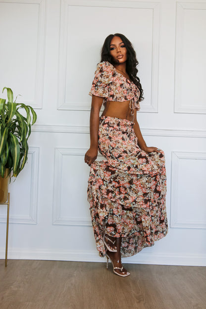 Ruffle Maxi Skirt Set: La Isla Bonita with Layers