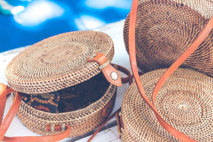 Leather Round Handcrafted BOHO Bag