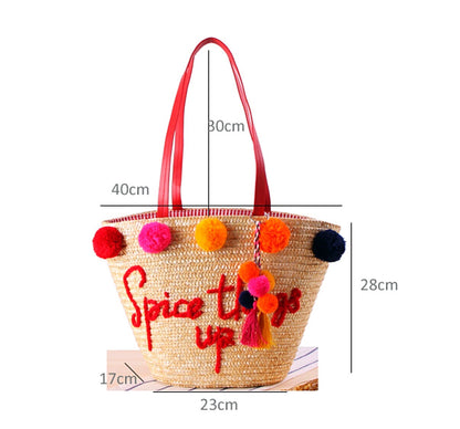 Bucket Tote Bag: Spice Things Up with Pom Poms